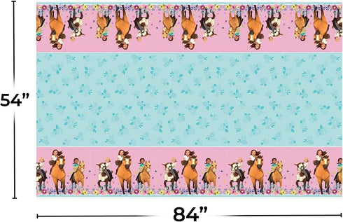 Unique Spirit Riding Free Rectangular Plastic Table Cover | 54" x 84" | 1 Pc...